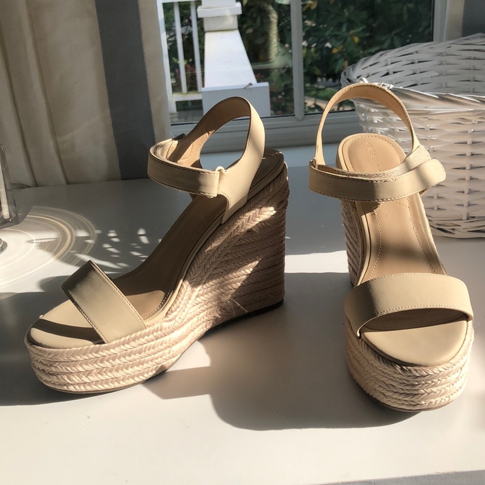 Nude Kendall + Kylie Platform Espadrille Wedges